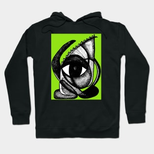 "I see you" - African Symbolic Surrealist Art - Green Hoodie